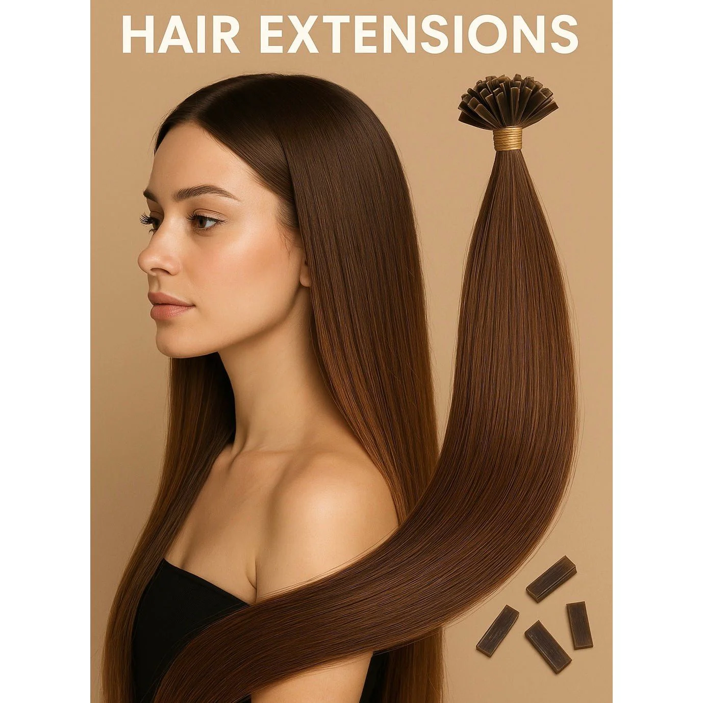 VIP U-Tip System / Straight 24'' (100 Strands) - Image 2