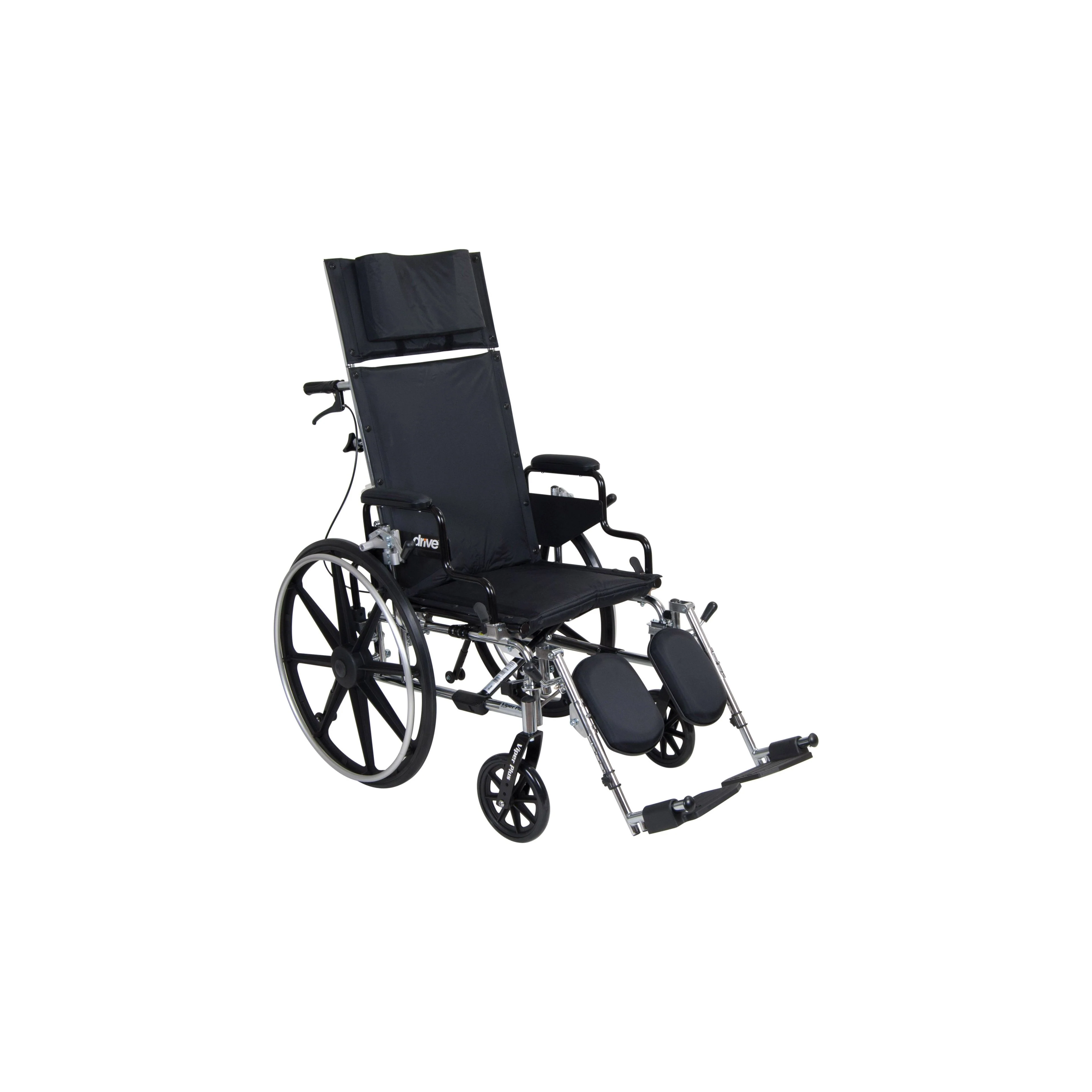 Viper Plus GT Full Reclining Wheelchair, Detachable Desk Arms, 18" Seat