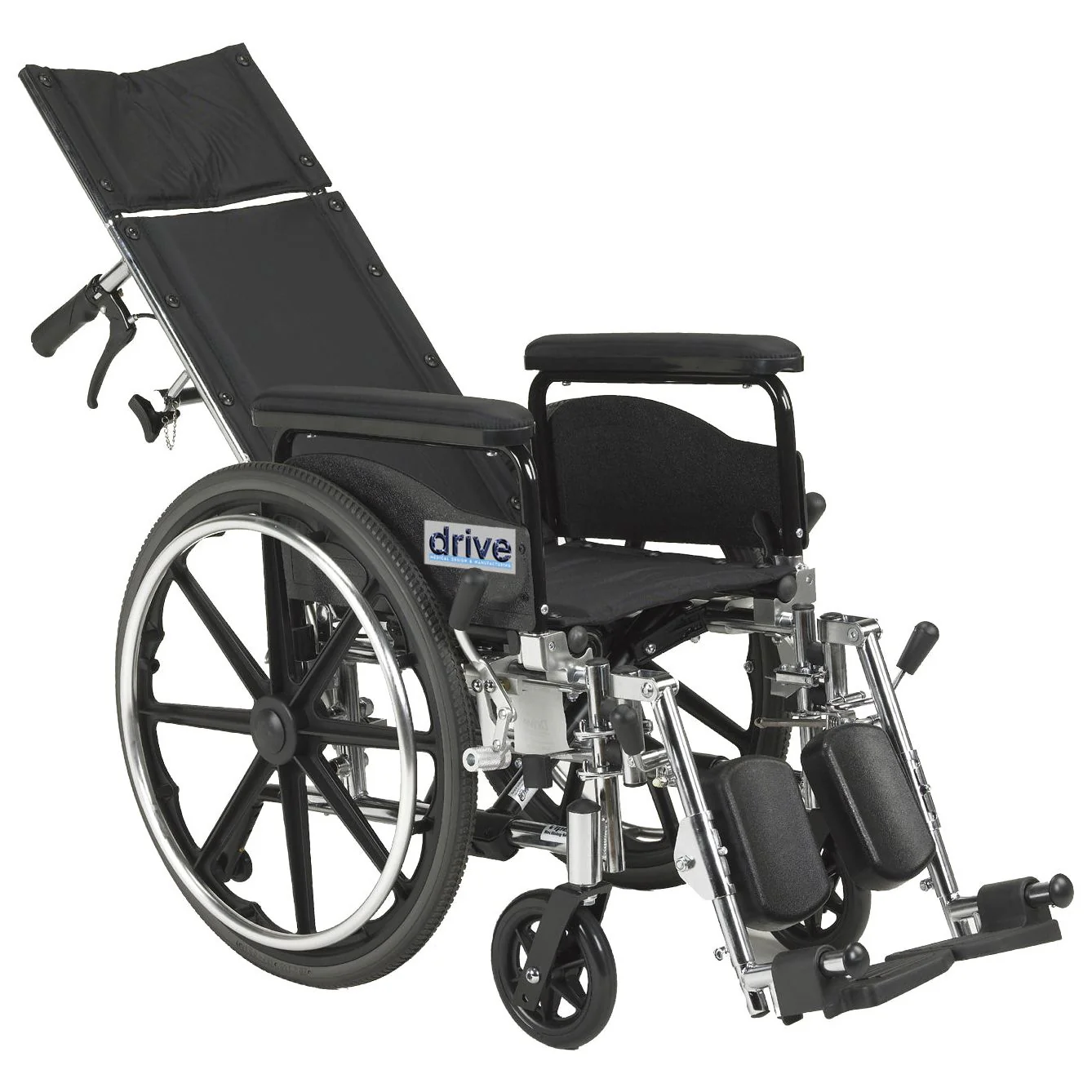 Viper Plus GT Full Reclining Wheelchair, Detachable Full Arms, 20" Seat