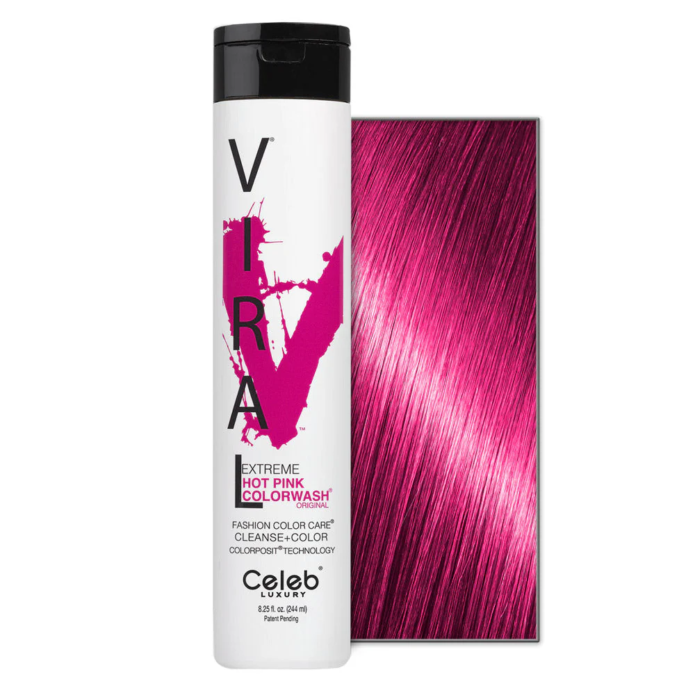 Celeb Luxury Viral Extreme Colorwash Hot Pink Shampoo 8.25 Oz