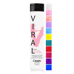 Celeb Luxury Viral Colorwash, Professional Semi-Permanent Hair Color Depositing Shampoo, Pastel Light Pink