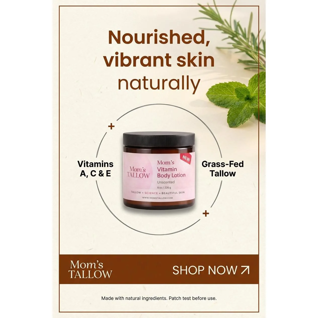 Vitamin-Infused Tallow Body Lotion - Image 4