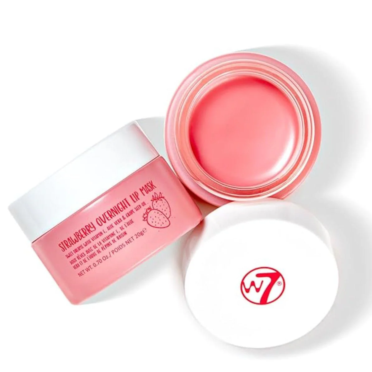 W7 Sweet Dreams Overnight Strawberry Lip Mask - Vitamin E, Aloe Vera and Grape Seed Oil - For Hydrated, Full Looking & Irresistible Lips (B086DSRNR8)