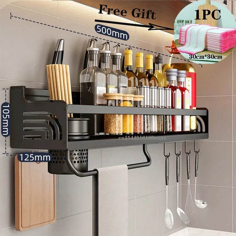 Wall-Mounted Kitchen Spice Rack Organizer - Image 8