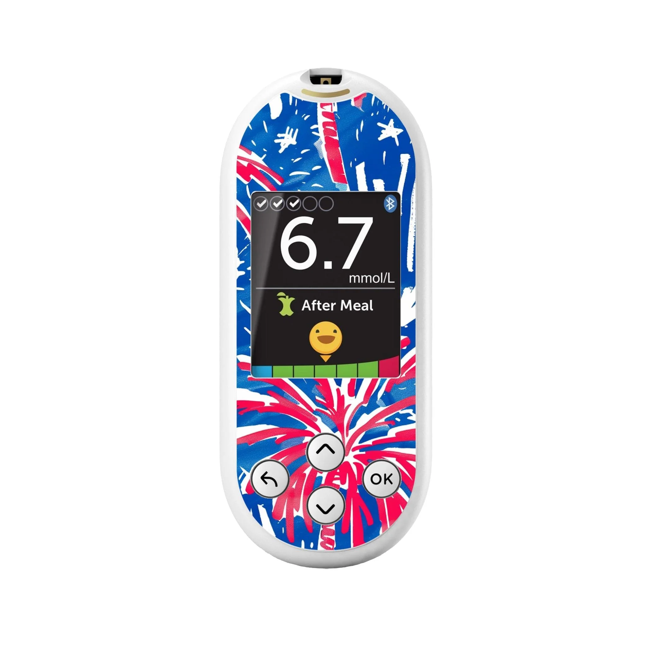 Watercolor Fireworks for OneTouch Verio Reflect Glucometer