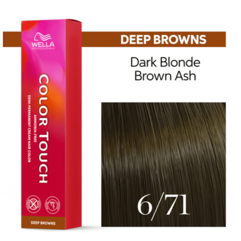 Wella Color Touch 6/71 Dark Blonde Brown Ash 2oz
