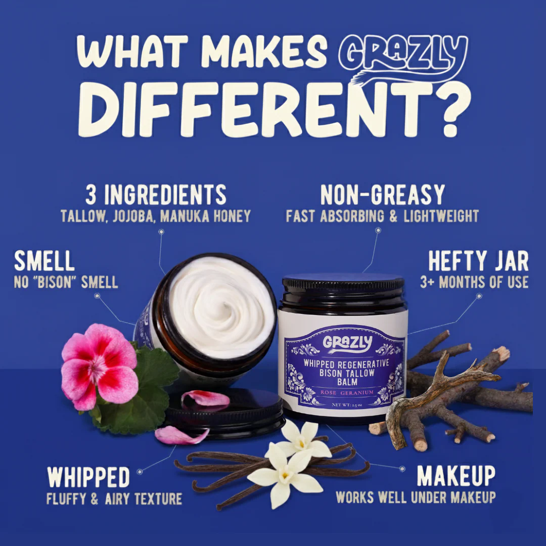 Whipped Bison Tallow & Manuka Honey Moisturizing Balm - Image 2