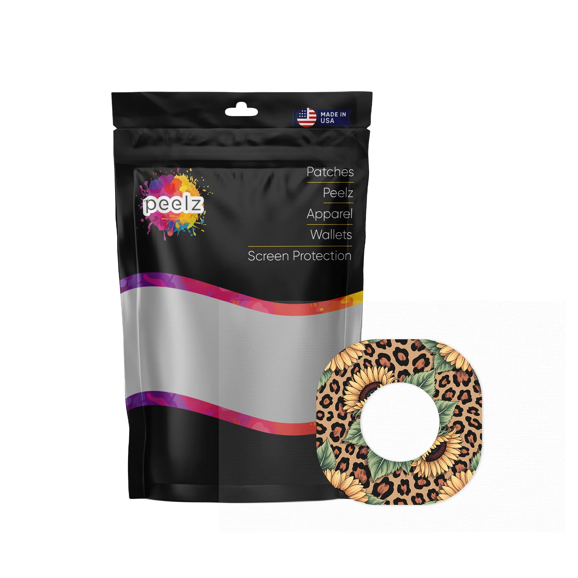 Wild Sunflower Dexcom G7 and Stelo Patch Tape - Pump Peelz - Image 2