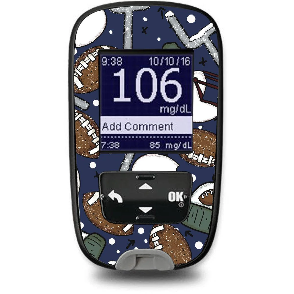 Winter Football Sticker for the Accu-Chek Guide Glucometer