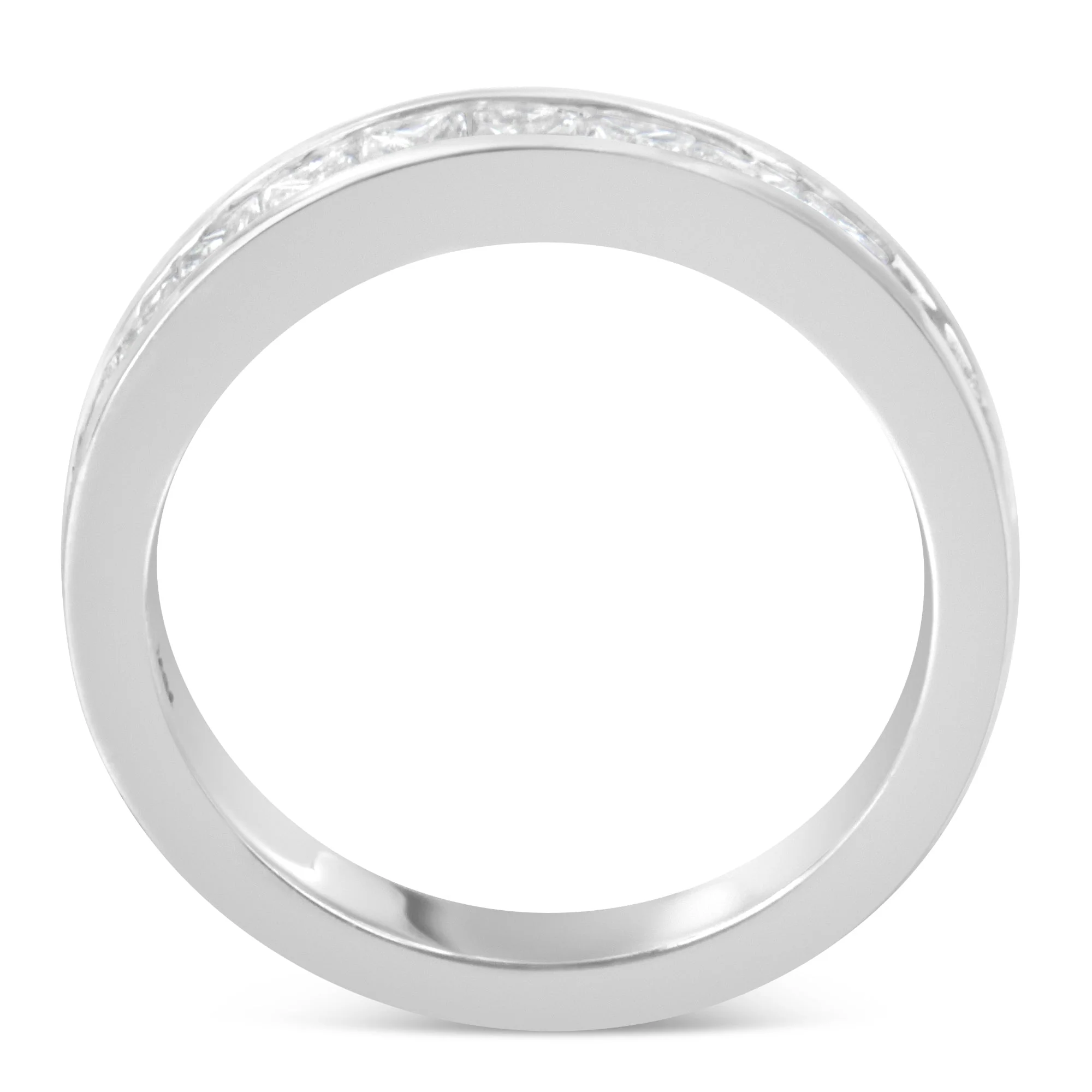 Women's 18K White Gold Princess Cut Diamond Band Ring (1 Cttw, G-H Color, SI1-SI2 Clarity) - Size 6 - Image 2