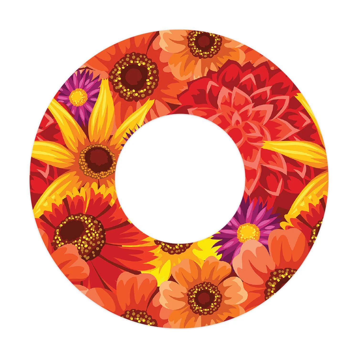 Zinnia Harvest Patch Tape Designed for the FreeStyle Libre 2