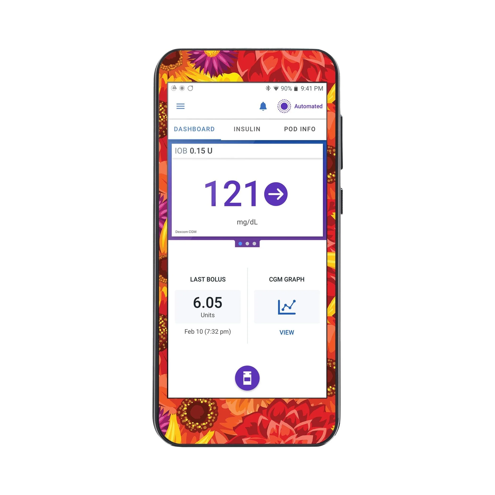 Zinnia Harvest Sticker for Omnipod® 5 Controller – Pump Peelz
